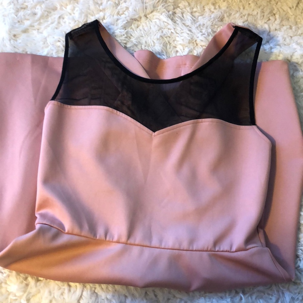Blush Dress. Minimal dot Stain age.